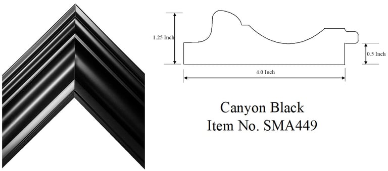 Canyon Black Picture Frame Item No. SMA449