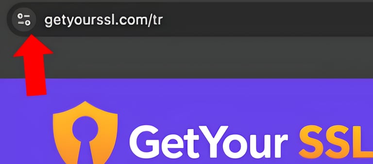 a sign that says getyourssl website is secured