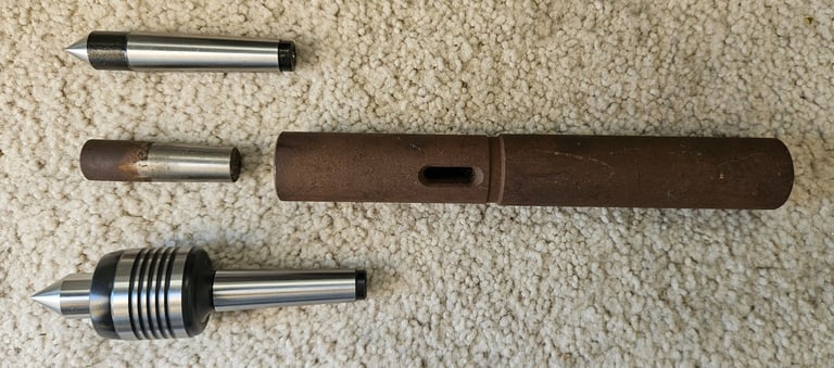 Picture of live and dead centres used in the tailstock