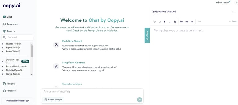 cop.ai content creation AI tool