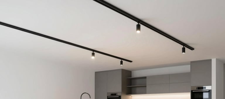 Магнітна трекова система на білій матовій стелі MSD Premium