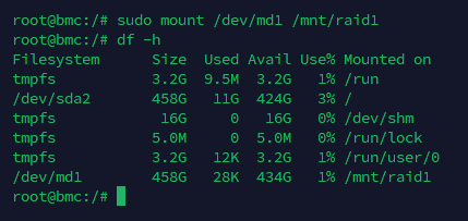 df -h output