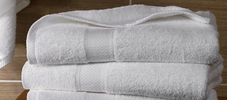 white towel for hotel