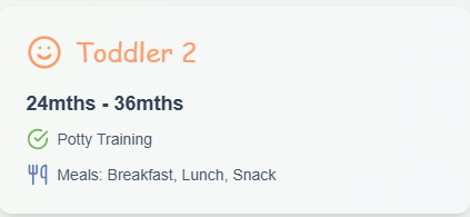 Toddler 2 curriculum