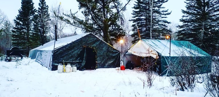 Saskatchewan outfitting tent camp