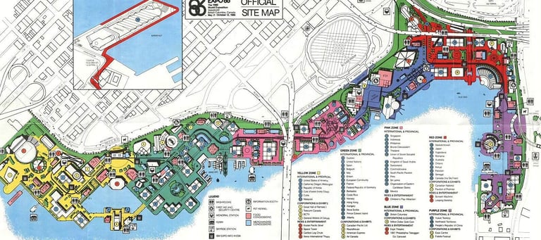 Map of Expo 86 zones