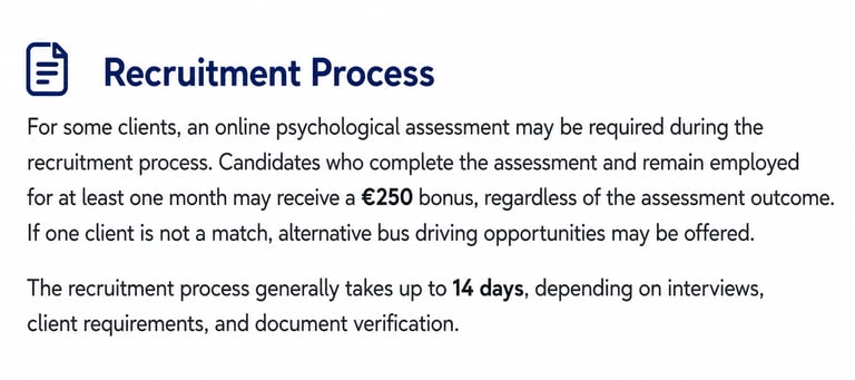 Bus Driver Jobs Netherlands – Recruitment Process
