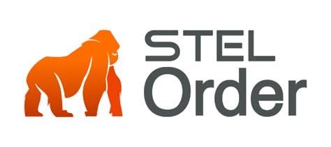 STEL Order logo featuring an orange gorilla silhouette and grey sans-serif typography on a white background.