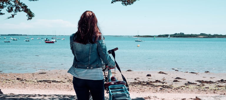 vélo face à l'océan camping penvins