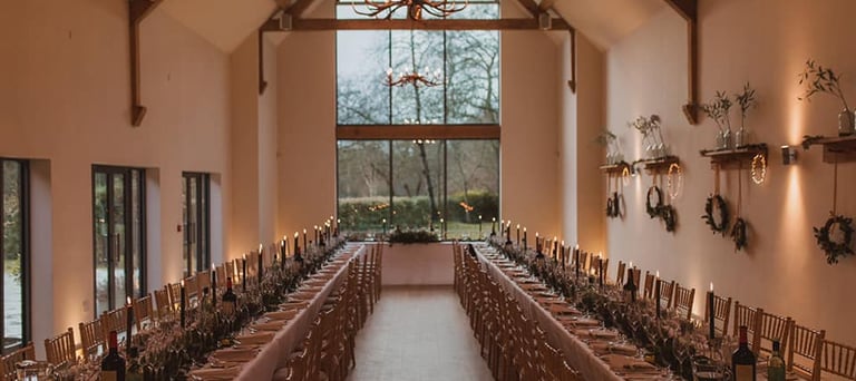 Bright and modern interior of Millbridge Court wedding venue in Farnham, surrey