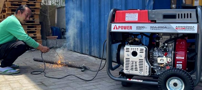 Multi-Function Welding Generator - Combines welding capability with electrical power generation.