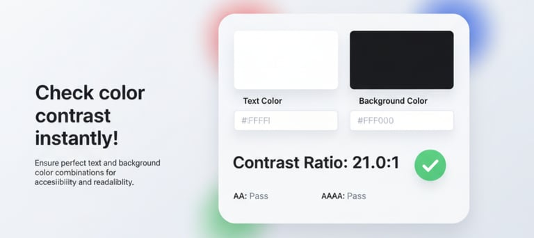 Color Contrast Checker online for free