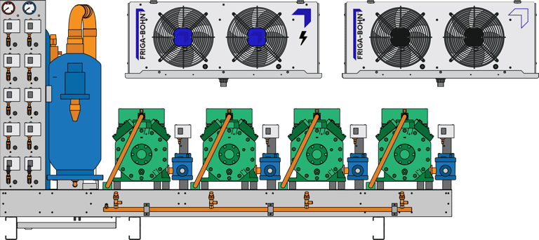 مبخرات فريجا بون الفرنسية (Friga-Bohn Evaporators) لغرف التبريد والتجميد الصناعي - شركة حسونة HRC