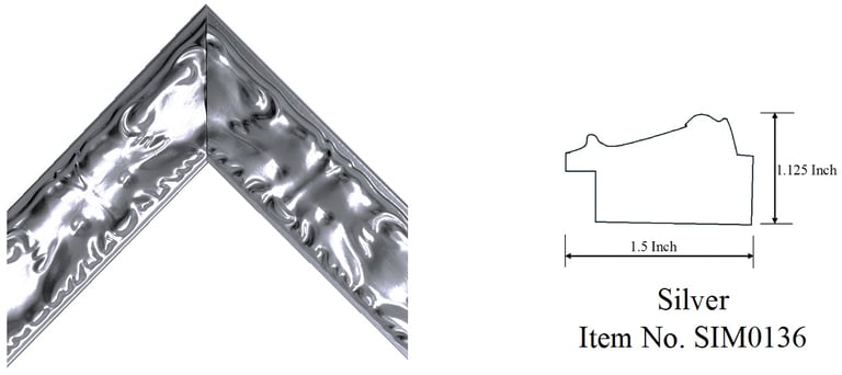 a picture of a silver picture frame Item No. SIM0136