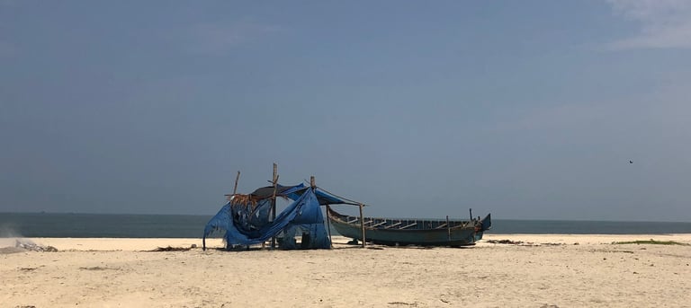 rubbish free beach at Vijay beach, Alappuzha, Kerala, India