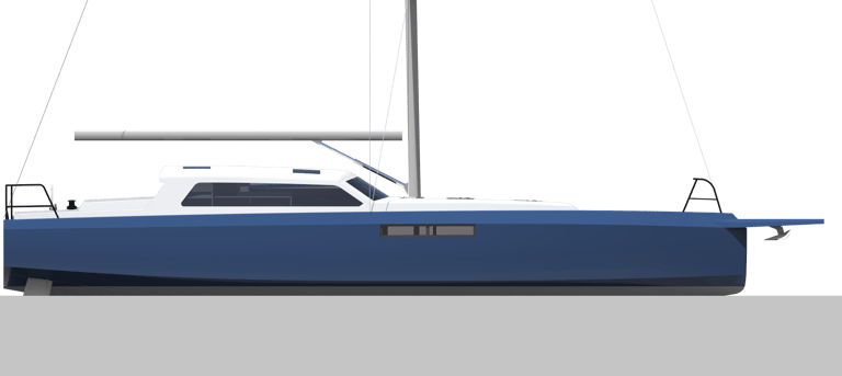 M44 Transat sail yacht design starboard exterior