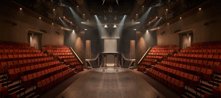 Tom Patterson Theatre Inside, Brass Done by Pengelly Iron Works