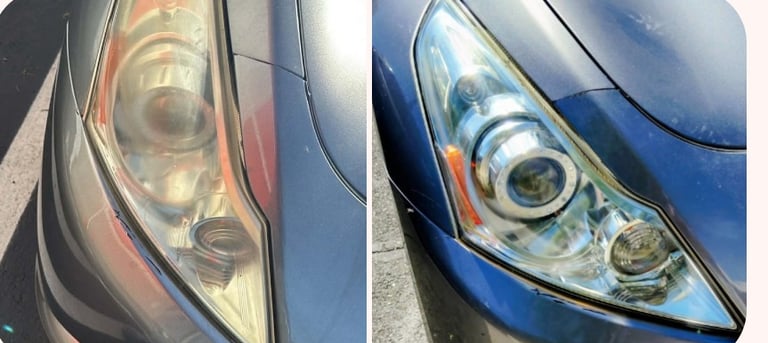 headlight cleaner, headlight polish, headlight restore, mobile headlight restoration LA SFV Van Nuys