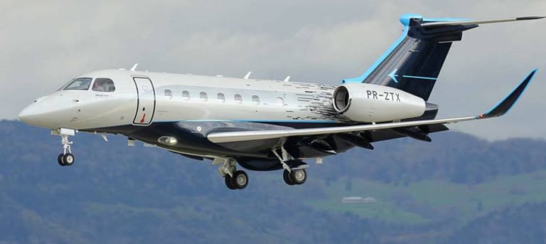 Embraer Praetor 600 in final approach