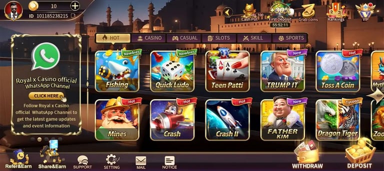 royal-21-club-game-home-screen