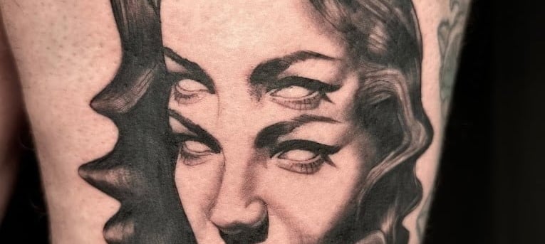 Surrealism tattoo at Tattoo and body piercing studio in Vagos, Aveiro.