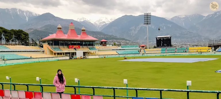 HPCA Stadium Dharamshala scenic view.