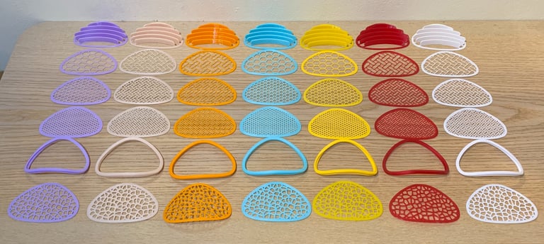 flo-49:  diverse colors Ring and Insert set decoration