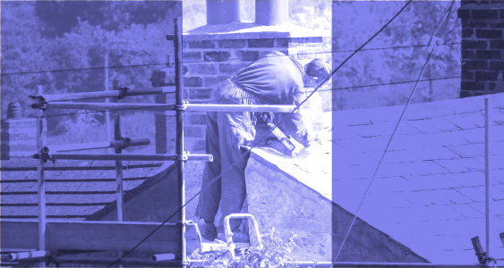 Inspection of flashing in progress
