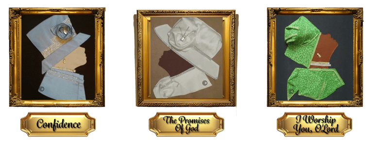 Mixed media canvas with layered fabric and stitching