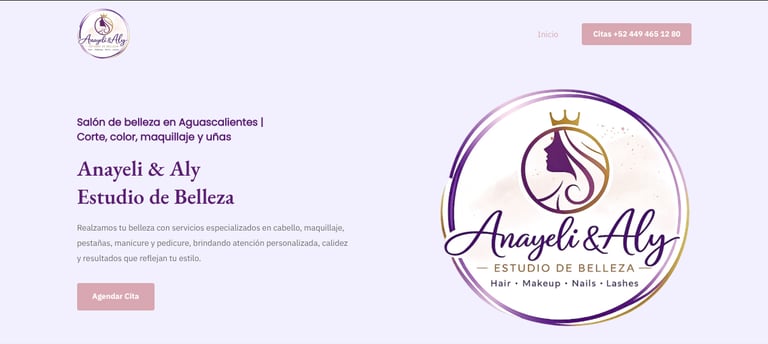 Anayeli & Aly Estudio de Belleza para servicios de peluquería, maquillaje y manicura en Aguascalient