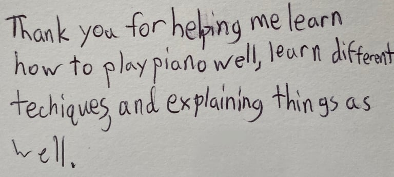 Letter From A Piano Student