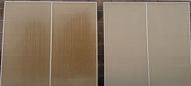 A real life example of the transformation provided by quality solar screen replacement.