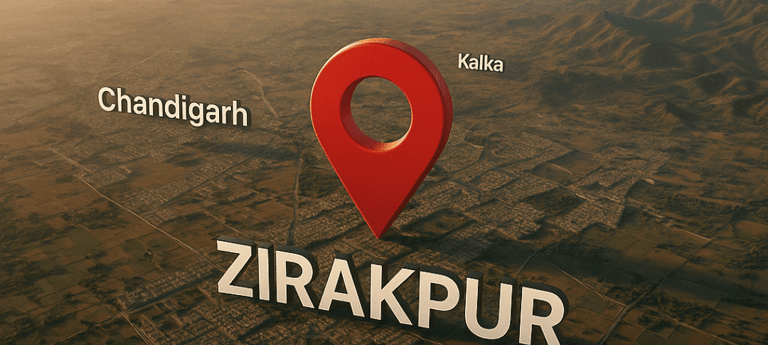 zirakpur location pin on map
