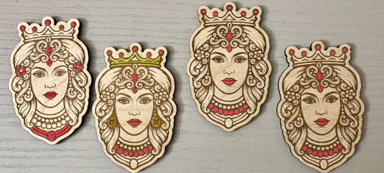 calamite teste di moro progettate, incise e dipinte a mano