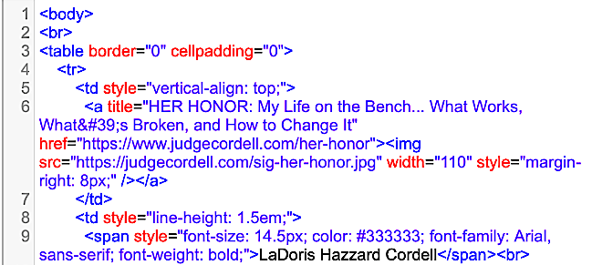 HTML Email Signature 