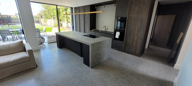 Gring and polished countertop ready for use