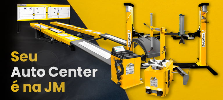 Máquinas para Oficina, Borracharia, Auto Center, Elevador, Montadora de Pneus, Balanceadora, Rampa Pneumática, JM Máquinas