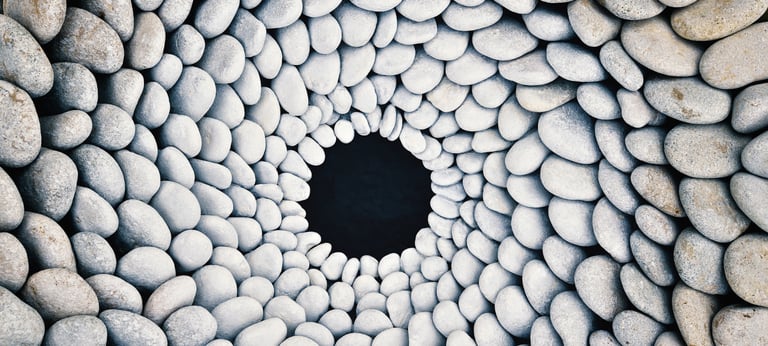 pierres rangées en cercles