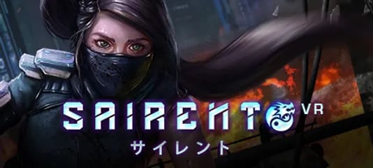 a woman hiding her face in the image of the VR video game Sairento VR