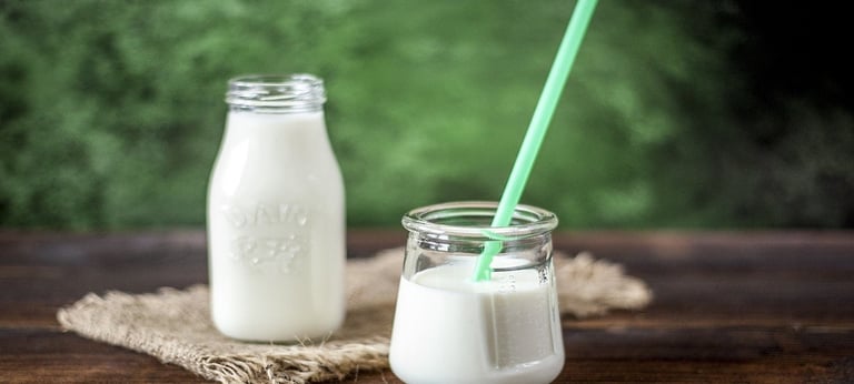 Milk in Glass Jar 