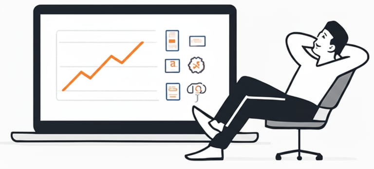 a man sitting in a chair with a laptop and a laptop