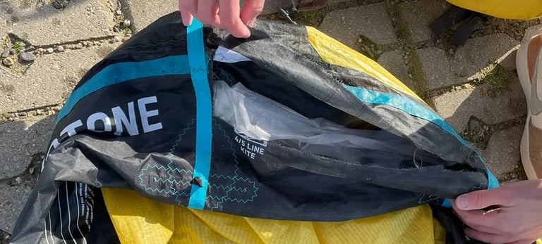 Kite leading edge reparatie bij Sisu Repair