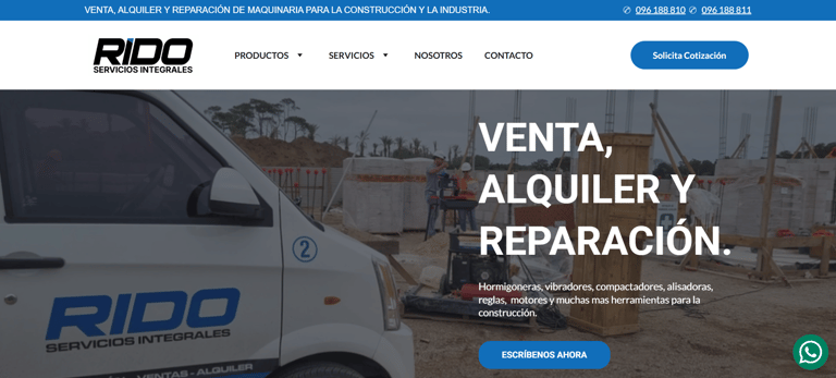 captura de pagina de RIDO