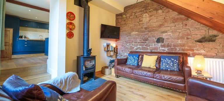 Log burning stove Cumbria holiday cottage, Armathwaite