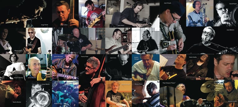 Poster de músicos intérpretes en la grabación del CD "Cuestión de Tiempo" icluido en el CD físico.