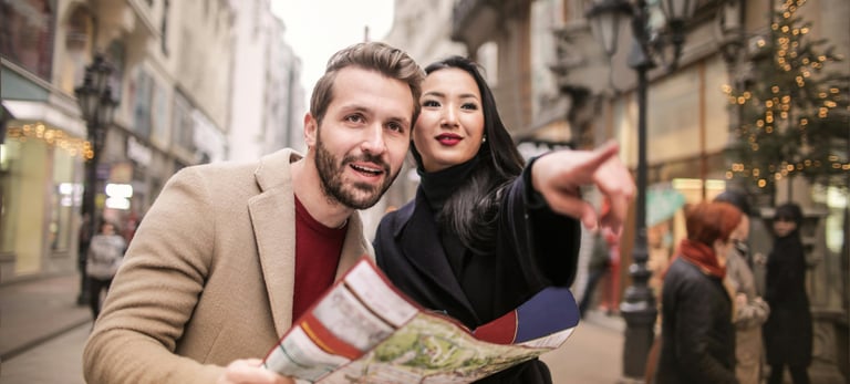 Travel consultant helping mid-trip