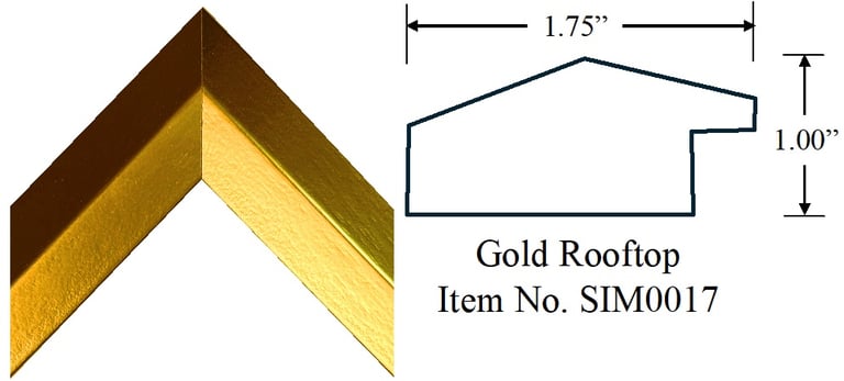 Gold Rooftop Wooden Picture Frame