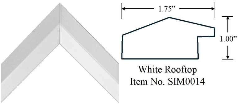 White Rooftop Wooden Picture Frame