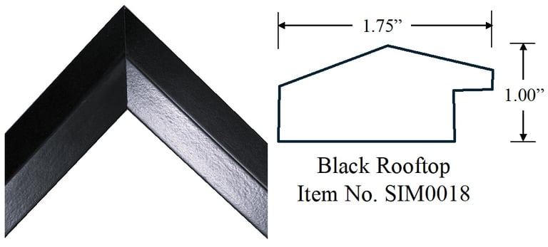 Black Rooftop Wooden Picture Frame