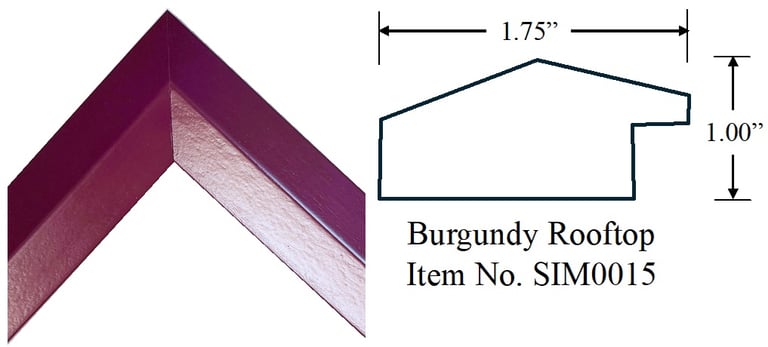 Burgundy Rooftop Wooden Picture Frame